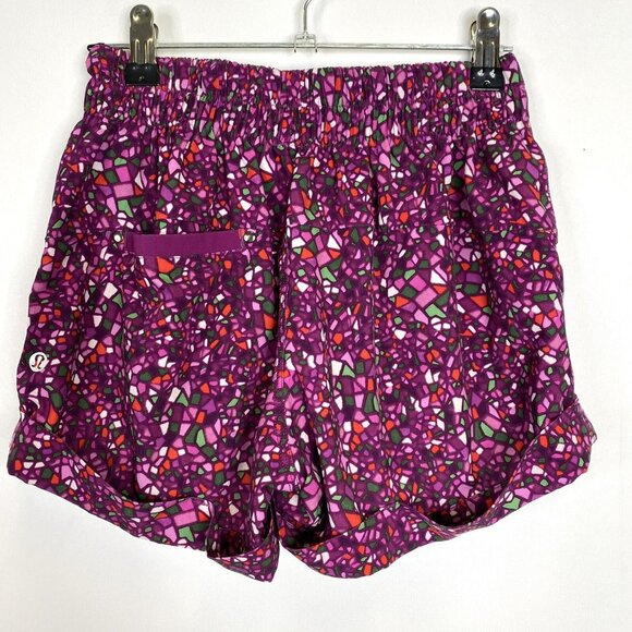 Lululemon Shorts Size 4 Spring Break Away Paradise Camo Multi Purple Swift Ultra - Picture 2 of 4